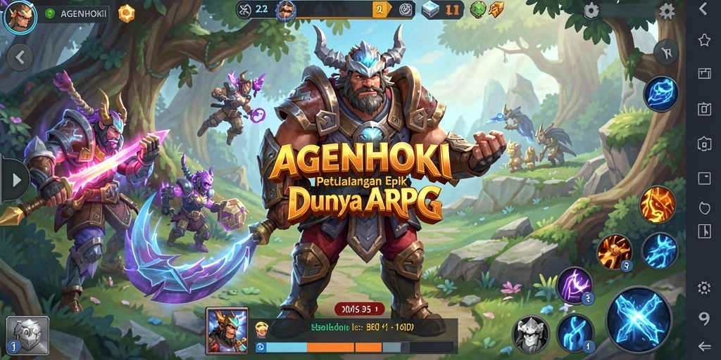 Screenshot AGENHOKI menampilkan aksi seru dalam pertarungan ARPG.