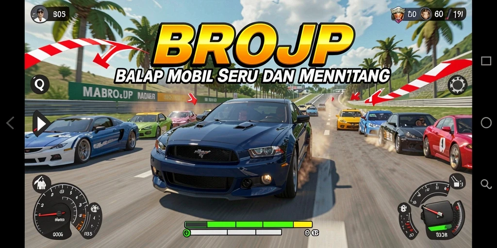 Tampilan gameplay BROJP yang mendebarkan dan penuh aksi.
