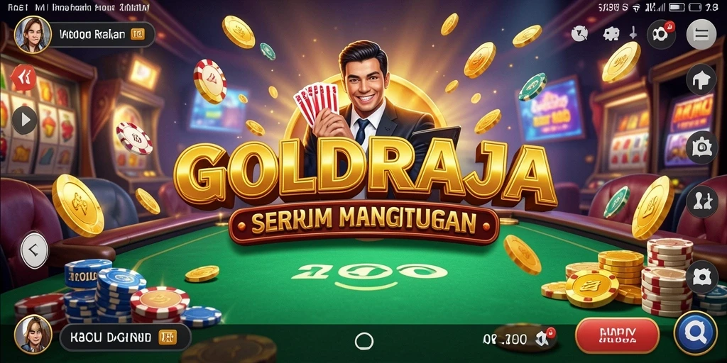 Tampilan gameplay menarik dari GOLDRAJA yang menawarkan berbagai permainan Kasino.