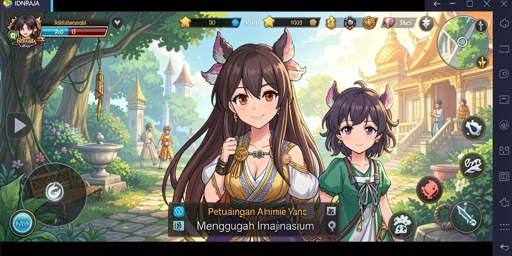 Tampilan gameplay dari IDNRAJA yang menakjubkan dan penuh aksi.