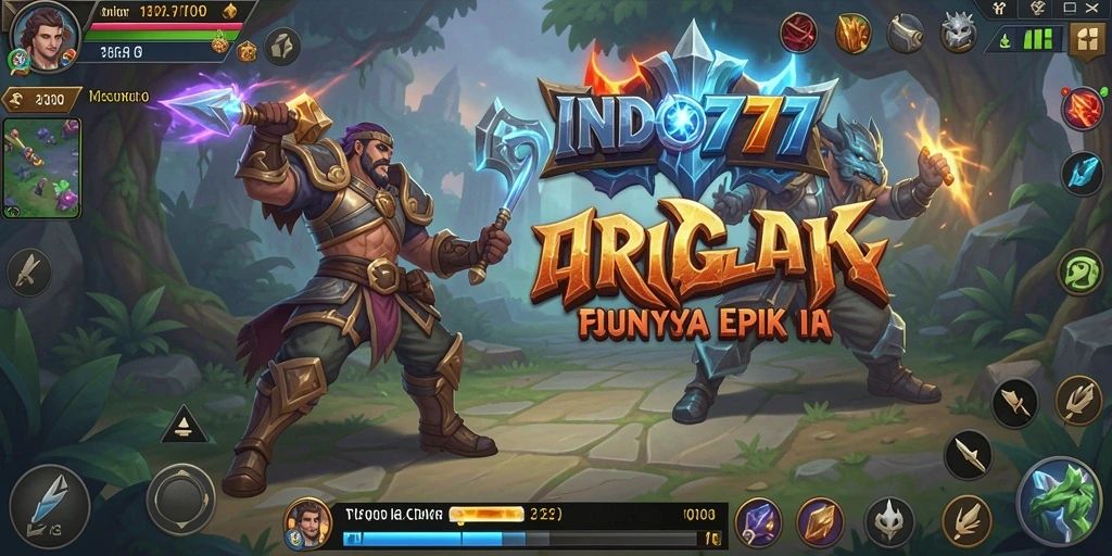 Screenshot gameplay INDO777 menampilkan pertempuran mendebarkan dan eksplorasi dunia.