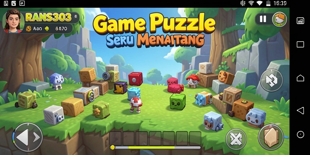 Tampilan gameplay RANS303 dengan tantangan Puzzle yang seru.