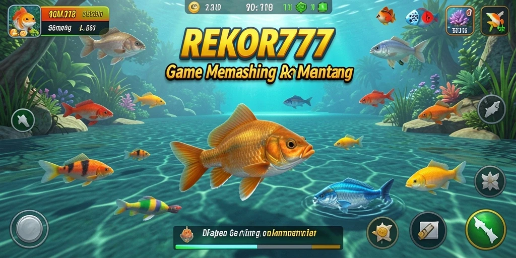 Tampilan gameplay REKOR777 saat menangkap ikan di lokasi menawan.