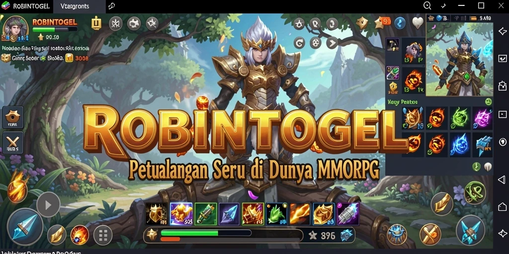 Gameplay seru di ROBINTOGEL yang menampilkan aksi pertempuran MMORPG.