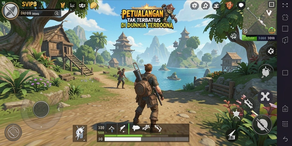Tampilan gameplay yang menakjubkan dalam dunia terbuka SVIP8.